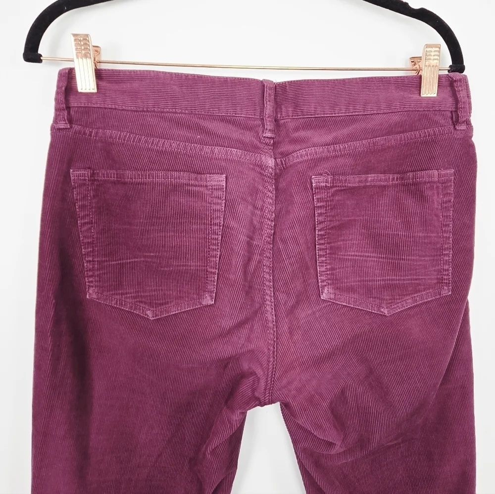 J. Crew Matchstick Corduroy Maroon Women's Size 28 Regular Pants